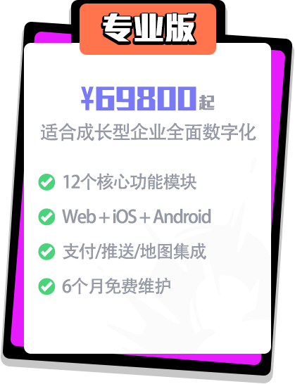 专业版 ¥69800起
